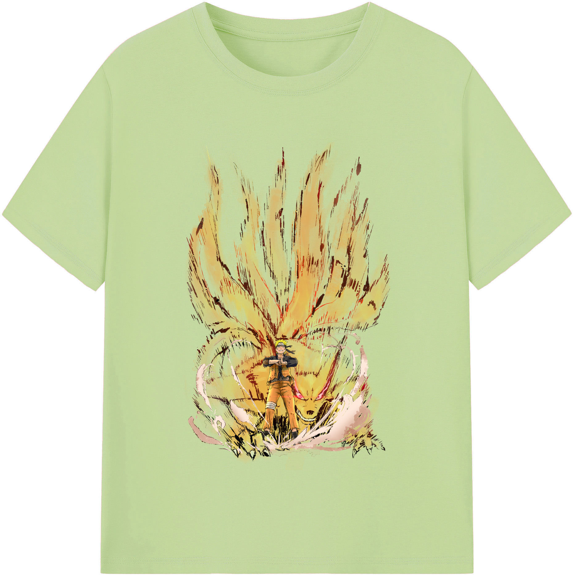 （画像用） NARUTO -ナルト- うずまき ナルト Uzumaki Naruto 綿100％半袖Tシャツ（フロントプリント）